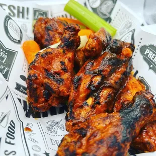 Wings off the fire pit