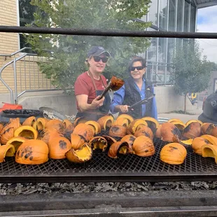 Pumpkin roasting for Bristol Brewing's Venetucci Pumpkin Ale