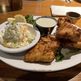 Another angle of the fish &amp; chips