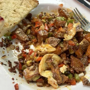 Cheesey Hash- i got hollandaise sauce instead of cheese sauce on mine though !