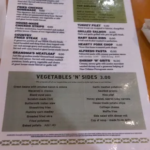 Menu side 2