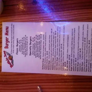 Burger menu