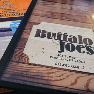 buffalo joe's logo and business cards