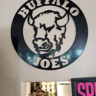 buffalo joe's logo on the wall