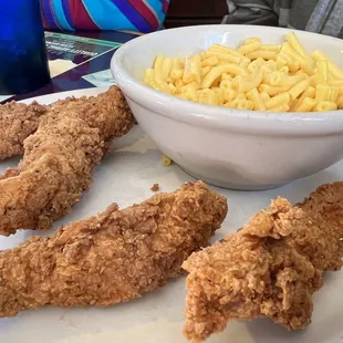 Chicken Strips, Mac &amp; Cheese