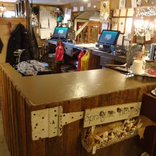 Front desk and checkout area.