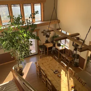 Dining room with handmade furniture