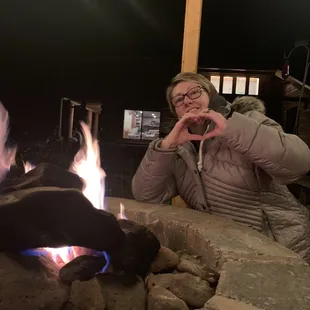 Fire Pit in a silo
