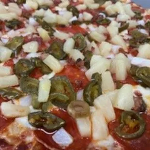 The Fury is loaded!  A local favorite from Buffalo Pizza