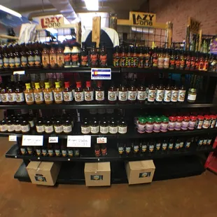 a display of beer