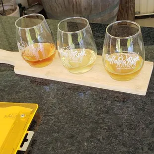 Flight of white wine