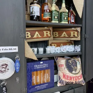 a display of buffalo spirits