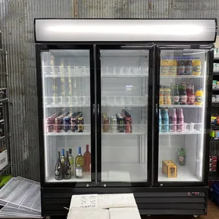 New cooler soon to be stocked with mixers.