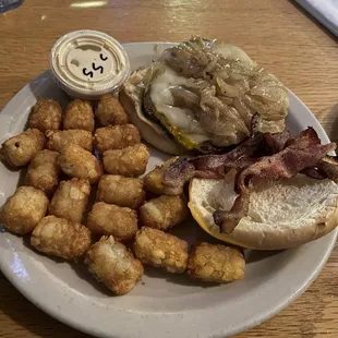 The Bacon Butcher's Burger w/ tots