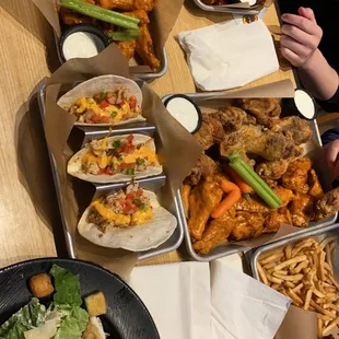 a table full of food