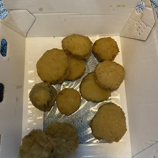 My 8.99 dollar order of fried pickles from Bww! Does that look like 9 dollars worth? Total rip off