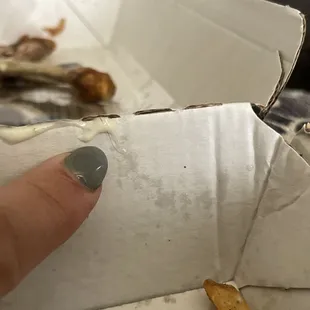 Hair that was found in the dressing