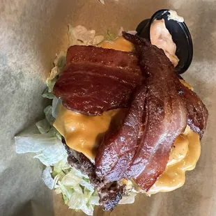 Bacon double cheeseburger