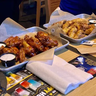 BBQ and Lemon Pepper wings...