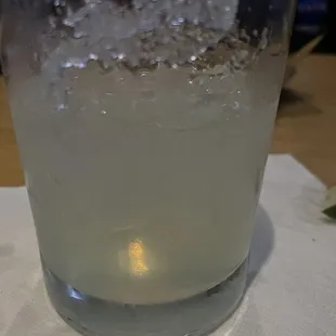 1st drink with sugar slapped on side! (Premium margarita!) No alcohol!! $12