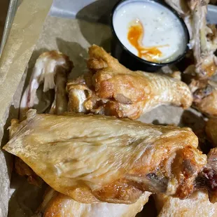 a closeup of the wings