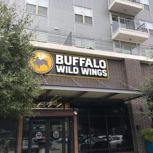 the front of the building