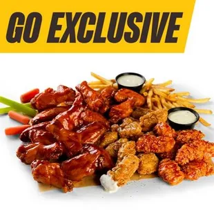 chicken wings and fried chicken, food