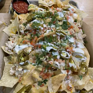Nachos with chicken