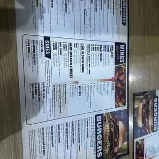Wing menu