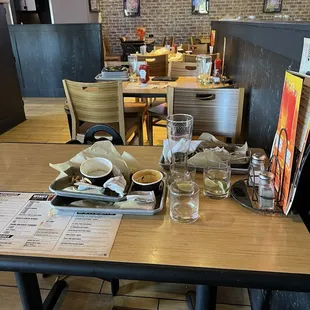 4:10 PM on a Wednesday. Looks like it's left over from the lunch that happened.