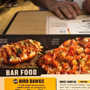 Dawg and Buffalo boneless bar pizza