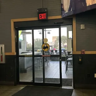 After I closed the door a little bit. But one employee came and pushed it all the way open for no reason after I took this picture.