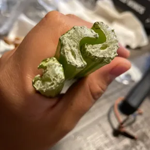 So gross, we order around $100 worth of wings. They messed up on our order and sent this nasty food. Never ordering this again!