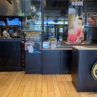 the inside of a restaurant