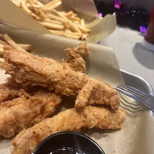 Hand-Breaded Tenders and Regular French Fries