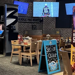 A messy section that sat like this for hours. The manager just stood there and looked at it.