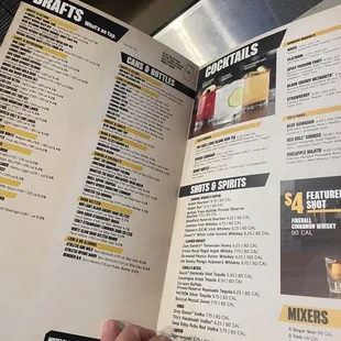 a hand holding a menu