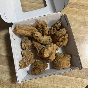 10 piece dry, cold boneless crumbs