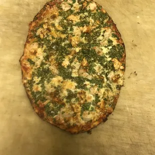 Seafood Pizza
Fish Shrimp Spinach Garlic Jalapeno
