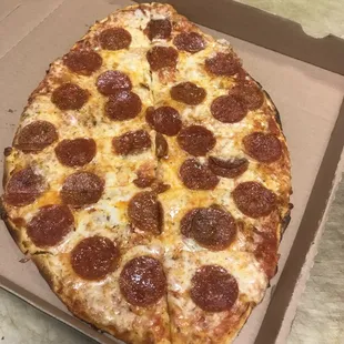 Thin Crust Pepperoni Pizza