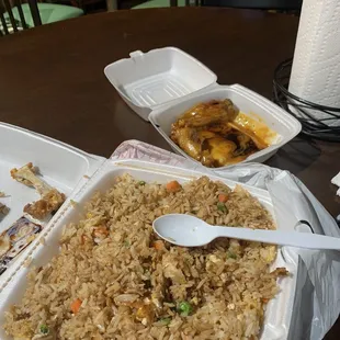 Chicken Fried Rice + Wings