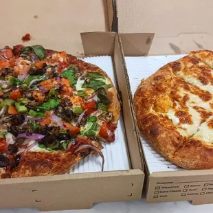 12" vegetarian and cheesesticks, ranch on the side. Pi Day 2023