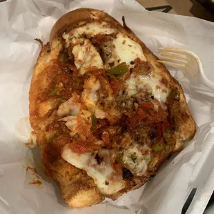 Sausage sub; could have had a bit more sausage and next time I will get the marinara on the side. Otherwise pretty tasty