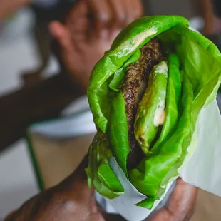 That Avocado burger in a Lettuce wrap