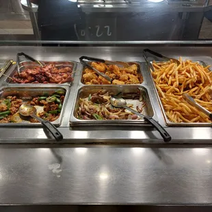 a variety of food items