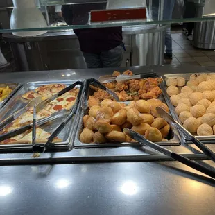 Sesame balls, pizza and other dishes