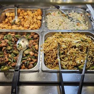 a variety of food items