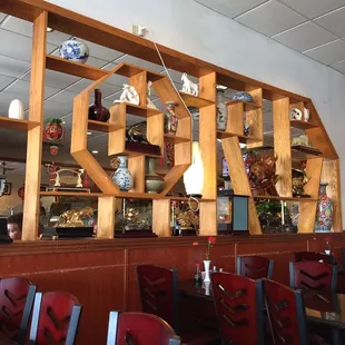 tables and chairs in a restaurant