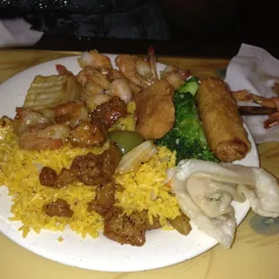a plate of food on a table