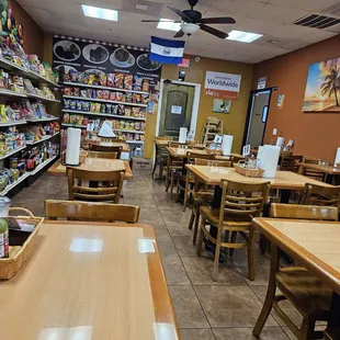 The restaurant is within a convenience store with central American goods